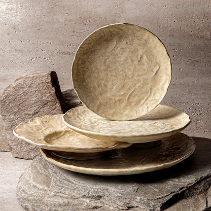 Handmade Brown Ceramic Plate - Set of 4