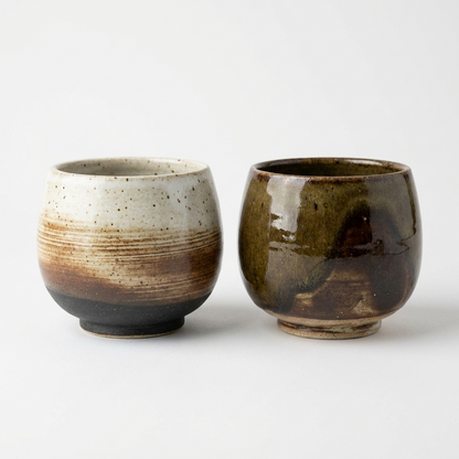 Hand-Painted Ceramic Coffee Cup – Set of 2