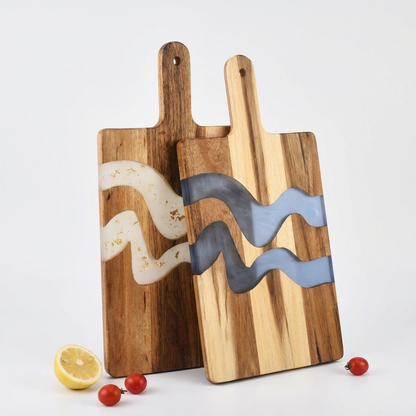 Handmade Acacia Wood Cutting Board - Set of 2