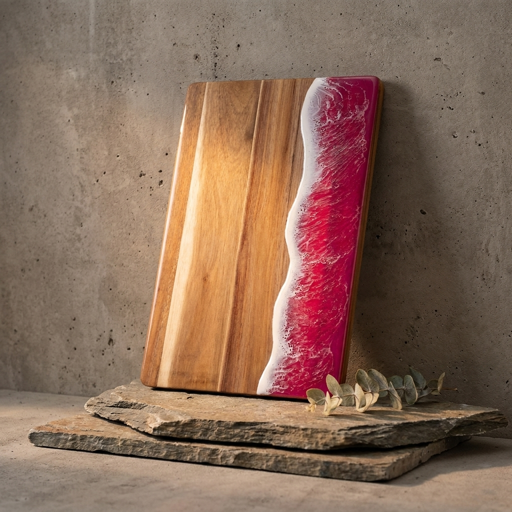 Handmade Ocean Acacia Wood Cutting Board